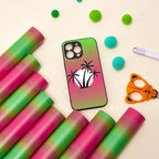 Tintnut Green Pink Permanent Vinyl - 8 Sheets 12"x10"Gradient Adhesive Self Sticker, Ombre Glossy Self Sticker Wtaer proofingVinyl Compatible with Cricut Or Silhouette