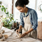 Arteza Pottery & Polymer Clay Tools, 42-Piece Sculpting Set, Steel Tip Tools with Wooden Handles, for Pottery Modeling, Smoothing, Carving & Ceramics