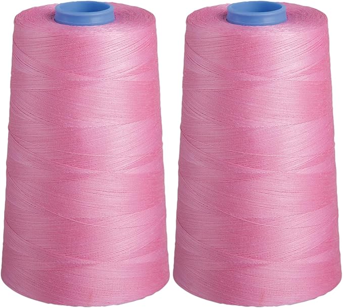 Connecting Threads 100% Cotton Essential Thread 5000 Yard Cone Set of 2 (Sweet Pink)