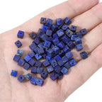 Natural Lapis Lazuli Square Stone Beads 4x4mm 85pcs Cube Loose Semi Gemstone Beads for Jewelry Making Design