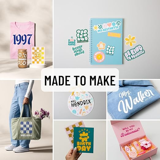 Cricut Explore 4 Machine Ultimate Sticker Sampler Bundle- Vinyl Roll, Infusible Ink, Sticker Making Set, Iron-On Roll, Tools and Cutting Mats, Beginner Cutting Machine Set for Die-Cutting Projects