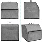 Overlock Sewing Machine Cover with Oxford Cloth and Multiple Storage Pockets, Protective Dust Shield for Serger or Overlock Machine, Fits 31.5 x 29 x 28.5 cm, Simpleto Clean for Home Sewing(Grey)