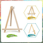 12PCS Wood Easels - 9.4" X 6.3" Tabletop Easels - Easel Stand for Painting Canvases, Arts and Crafts, Tripods, Kids Student Party Painting Easels, Portable Canvas Photo Picture Sign Holders