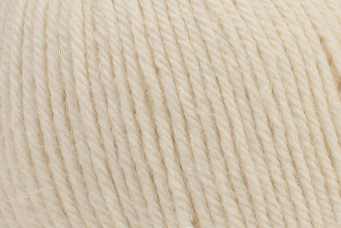 100% Baby Alpaca Yarn for Knitting & Crocheting - Set of 2 Skeins of Premium Yarn DK - Lightweight, Hypoallergenic & Thermal Peru Made - Ideal for Delicate Projects (N010 - Natural White)