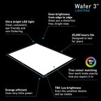 Daylight Wafer 3 Light Pad (A2+) Dimmable with Memory Function, Perfect for Tracing, Sketching, Scrapbooking and Other Craft Projects,18X23.5 inches, Black