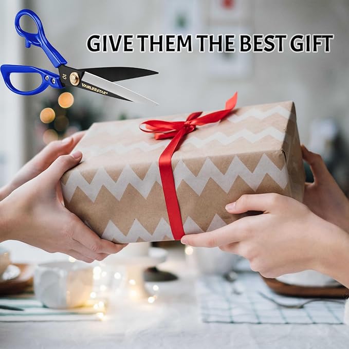 Fabric Scissors 10'' Dressmaker Shears - Professional Grade Dressmaker Shears, Sharpest Sewing Scissors for Denim, Leather, Sewing, Embroidery and Crafts, etc