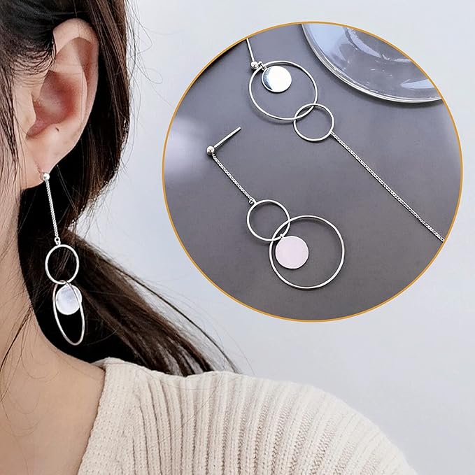 Earrings Beading Hoop Earring Finding Round Earring Circle Charms Beading Hoop for Jewelry Making DIY Crafts Art Creation Gift (203040 Round)