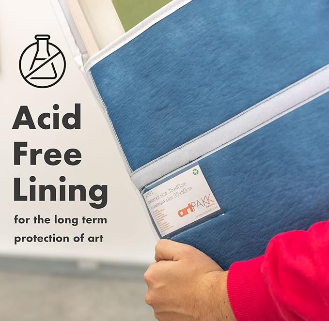 Art Bags (AP05-44 1/2" x 34") - Strong • Shock-Absorbent • Reusable • Non-Toxic • Waterproof • Acid-Free Lining - Long-Term Art Storage + Shipping + Protection Solution (Color May Vary)