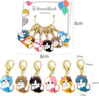 DoreenBeads Stitch Markers for Crocheting and Knitting, Alloy Enamel Crochet Marker Crochet Gifts for Knitting Weaving Sewing Accessories Quilting Jewelry Making