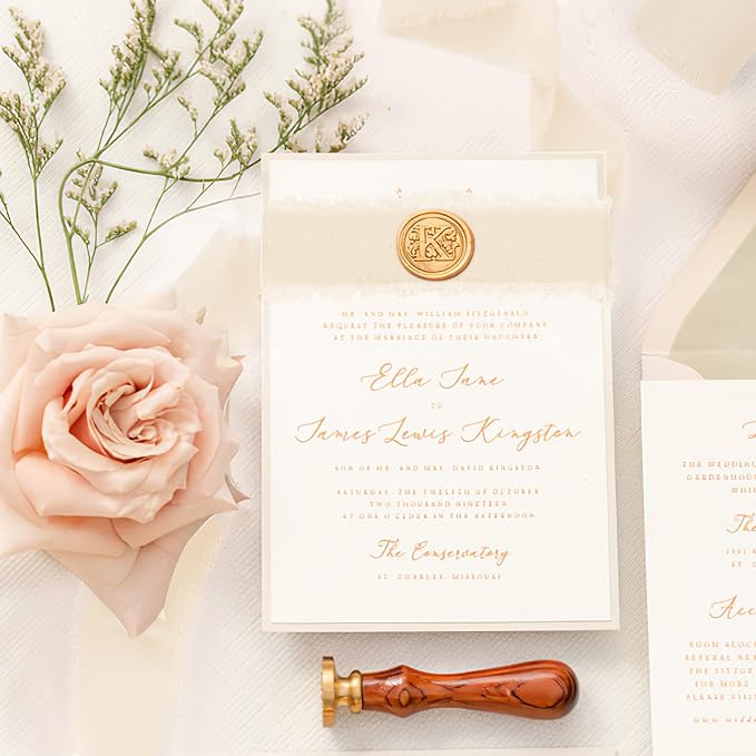 3 Rolls Cream White Handmade Fringe Chiffon Ribbon 1.5" x 7Yd Silk-Like Colorful Rustic Ribbon for Bouquets Wrapping Decor Wedding Invitation Accessories