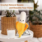 Crochetta Crochet Kit for Beginners, Crochet Starter Kit with Step-by-Step Video Tutorials, Crochet DIY Knitting Supplies for Adults Kids, Crochet Kit Banana(40%+ Yarn)