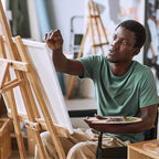 ARTEZA Stretched Canvas, 8 x 10 Inches, Pack of 12, Blank White Canvas for Painting for Acrylic, Oil and Gouache Paints