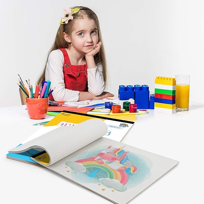 Sketch Pad For Kids (6 Pack) - 9" x 12" Kids Drawing Pad, 50 Sheets Kids Sketch Book, Doodle Pad, Art paper for kids, Kids sketch pad, Kids drawing paper - by Enday