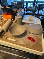 Clay Wedging Board with Built in Handle Portable Wooden Mat Clay Board for Clay Crafts Arts Making,Drafting Art (22 x 22 Inch, 1 PCS)