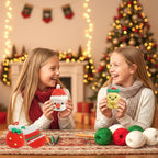 minimal beee Beginner Crochet Kit for Christmas– 4-Piece Santa & Stockings Set with Easy Peasy Yarn, Ergonomic Crochet Hooks, Video Tutorials, DIY Holiday Decor for Adults