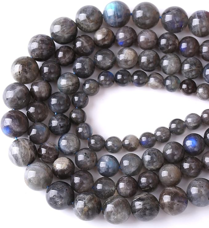 10MM 36PCS AAA Natural Labradorite Gemstone Beads for Jewelry Making Crystal Energy Stone Healing Power DIY Bracelet Necklace 15"