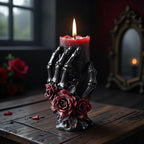 Snake Skull Silicone Mold, Cylinder Candle Mold with Coiling Snake for Halloween Candle Making, Resin, Clay Craft, Aromatherapy Gypsum, Home Decor (Bone Hand and Skull)