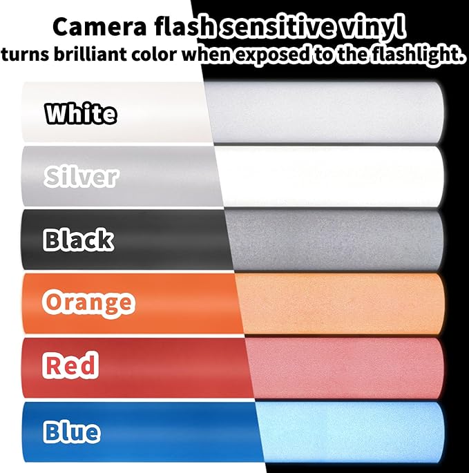 TECKWRAP White Reflective Chrome Adhesive Vinyl Flashlight Sensitive Vinyl for Crafts, Decals, Bikes, Motorcycles, Helmets, Mailbox, Reflective Tape, 1ftx5ft, White