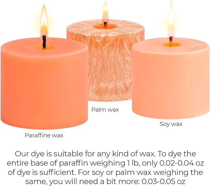 Orange Candle Dye 2oz for Soy Candle Making – Highly Concentrated Candle Wax Dyes – Candle Shop Premium Color Dye Chips for Soy Wax, Beeswax, Paraffin