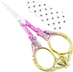 Small Embroidery Scissors with Cover -Cute and Comfortable Gradient handles with Sturdy and Sharp Tips for Precise Cutting, Perfect Size for Keeping in Your Sewing and Craft Supplies Kit