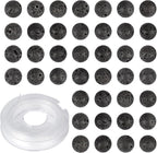 10mm 100pcs Natural Stone Beads Black Lava Round Genuine Stone Beading Loose Gemstone Hole Size 1mm DIY Charm Smooth Beads for Bracelet Necklace Earrings (Black Lava 10mm)