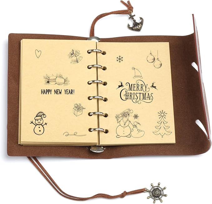 Kesoto 6 Pieces Christmas Theme Clear Stamps Scrapbooking Album Paper Cards Making Decoration