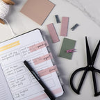 DiverseBee Transparent Sticky Notes (Includes Quick Dry Pen), Cute Clear Sticky Tabs, Translucent Page Flags Book Markers Stickers, Planner Accessories Bible Journaling Study Office Supplies (Pastel)