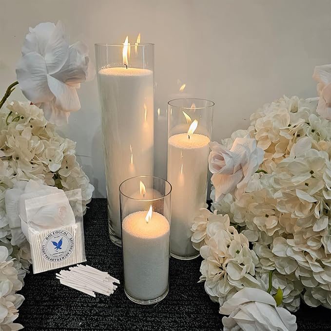 Pearled Candle Extra Wicks 200 Pack for Pearled Candle Making - 2 Inch White Cotton Candle Wicks for Candle Making DIY