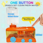 Paint Brush Cleaner with Paint Tray, Water Circulation Brush Rinser with Brush Holder, Watercolor/Oil and Water-Based Paint Brush Cleaner Tool, 400ml Capacity, Train Design, Gift for Artist Beginners