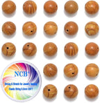 NCB 100pcs 8mm Round Woodgrain Jasper Loose Gemstone Genuine Real Stone Beading DIY Charm Smooth Beads for Bracelet Necklace Jewelry Making (Woodgrain Jasper, 8mm 100Beads)