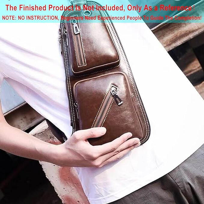 RIVEENY Sling Bag Acrylic Template,Leather Pattern Acrylic Leather Templates for Capacity Crossbody Backpack Casual Motorcycle Chest Bag (AAB-534)