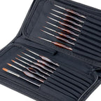 Transon 15pcs Miniature Paint Brushes for Fine Detail Painting, Model Painting, Acyrlic and Watercolor Art Painting
