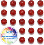 NCB 200pcs 4mm Carnelian Loose Beads for Jewelry Making, Natural Semi Precious Beads Round Smooth Gemstones Spacer Beads Charms for Necklaces Bracelets (Carnelian, 4mm 200Beads)
