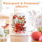 Tie Dye Permanent Vinyl Roll- 12'' x 8ft Orange Clouds Permanent Adhesive Vinyl for Mugs Decors Self Adhesive Sticker