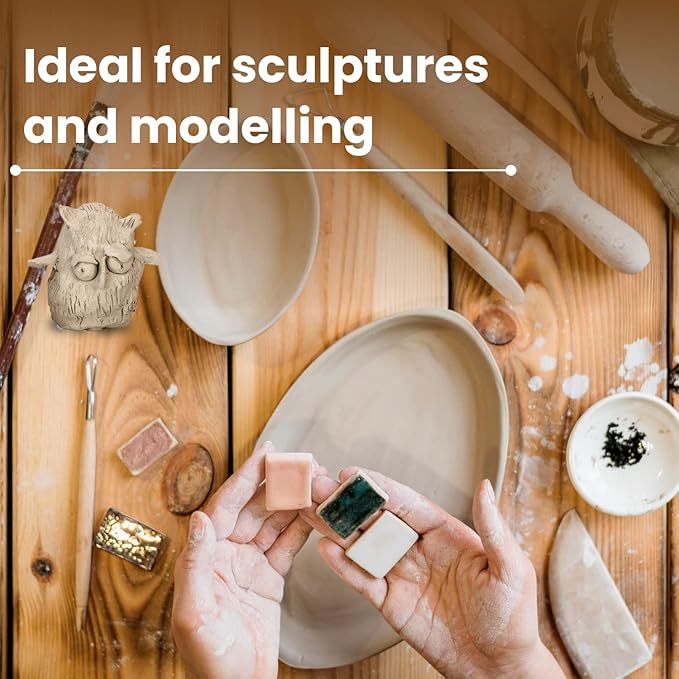 Old Potters Air Dry Modeling Clay, 25 lbs, All Natural Modeling Clay. Ideal for Beginners and Advanced Sculptors. 25 lbs.