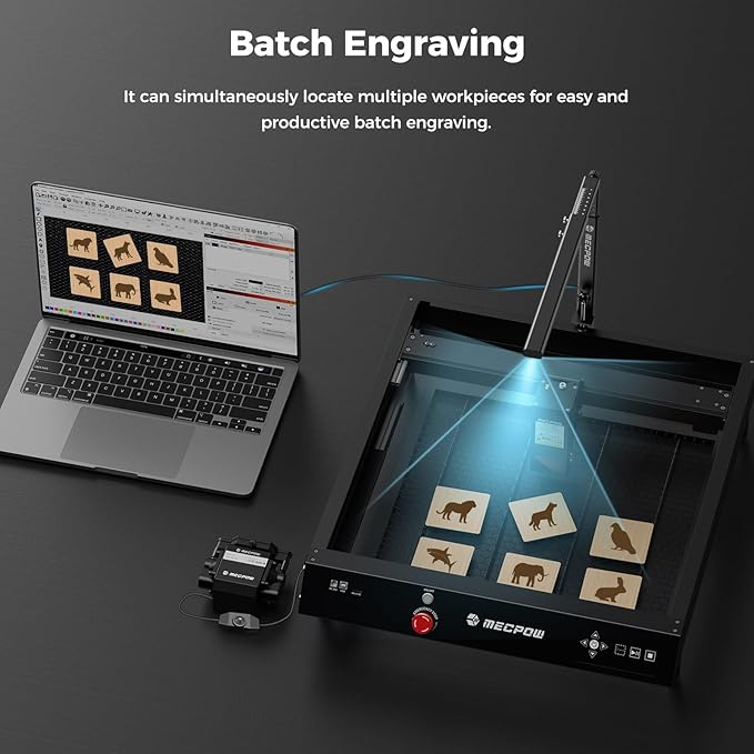 Mecpow MC5 LightBurn Camera Kit for Laser Engravers, 5MP Precise Positioning, 120° Wide Angle Camera for X3/X4/X5 Series and Compatible with 99.99% Engravers