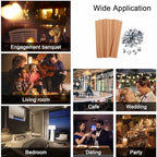 100Pcs Wood Wicks for Candles Making, 5.1x0.5x0.04inch Wood Candle Wicks Natural & Crackling Wooden Candle Wicks with Trimmer for DIY Craft