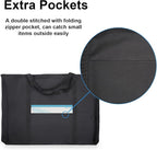 JJRING Dacron Light Weight Art Portfolio Bag, 19.6'' x 25.6'' for 18'' by 24'', Black Carrying Storage Case for Poster, Sketching, and Drawing