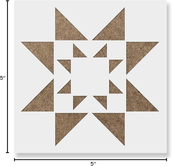 Starburst Quilt Block Stencil - Mylar Stencil, Durable for Crafting Beautiful Home Accents, Quilt Stencil
