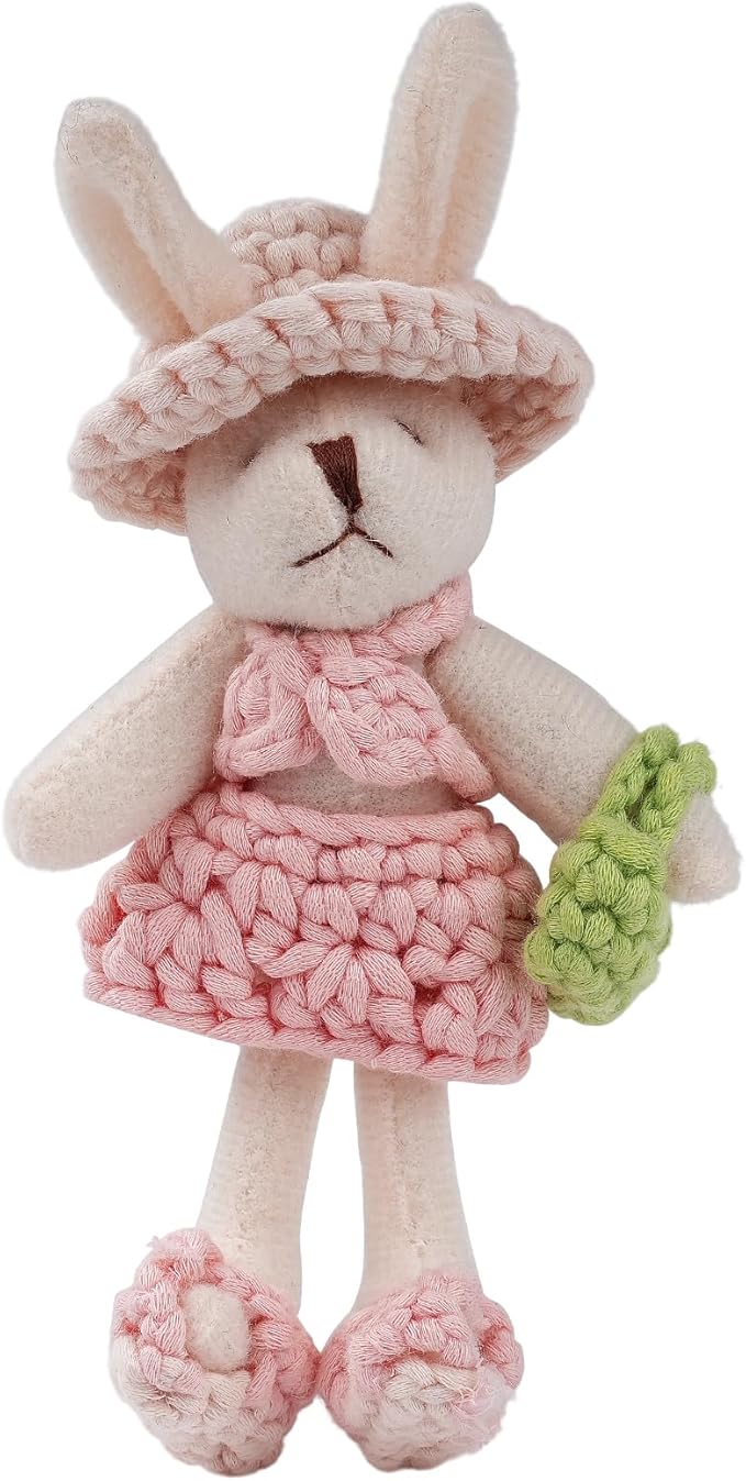 LetCartMaker Beginners Crochet Kits with Easy Peasy Yarn - Step-by-Step Video Tutorials - Starter Set with Hook, Guide, Yarn & Accessories (Rabbit in Basket)