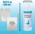 FansArriche Airbrush Cleaner, 16.91 Oz Air Brush Cleaning Solution for Water-Based Acrylic Color Paints, Quickly Clean Clogged Airbrushes, Paint Brushes, Art Tools