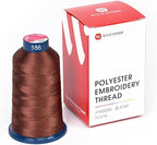 Richword Selected Brown Embroidery Thread 4000M(4374Y) 40WT Polyester Thread 100 Colors Selected for Commercial Multi Needles and Single Needle Embroidery Machine 0186