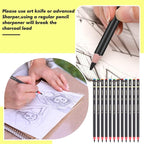 100 Pcs Charcoal Pencils Drawing Set, Charcoal Pencils bulk for Drawing Sketching Shading Blending Portrait Beginners and Artists(Black,Super Soft, Soft, Medium and Hard)