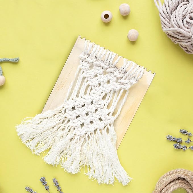 Tosnail 40 Pack 6.5 x 8.66 Inches Beginners Wooden Looms, Notched Weaving Loom for Adults, Darning Beading Boards, Basket Weaving Tools Kit for Crafts Project, Knitting, Sewing, Crochet