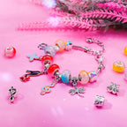 100 Pieces 14mm European Large Hole Spacer Beads Mix Color with Silver Brass Cores Assortments Charm Lampwork Beads Supplies for Necklace Bracelets Jewelry Making (Ｇolden Wire Jelly)