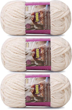 Chunky Chenille Yarn for Crocheting - 3x100g/3.5oz Baby Blanket Yarn for Crocheting Soft - 262 Yards Fluffy Thick Plush Yarns for Knitting Blankets Amigurumi (3, Khaki)