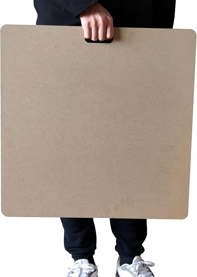 Clay Wedging Board with Built in Handle Portable Wooden Mat Clay Board for Clay Crafts Arts Making,Drafting Art (22 x 22 Inch, 1 PCS)