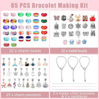 Emibele Charm Bracelet Making Kit, Christmas Jewelry Making Kit for Girls Age 8-12, Unicorn/Mermaid DIY Bracelets Crafts Kit for 5 6 7 Girl Holiday Gifts Idea on Xmas Birthday Valentines