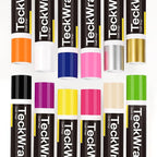 TECKWRAP Permanent Vinyl, Rainbow Sampler - 12in x 5ft Rolls 12 Colors Permanent Adhesive Vinyl Rolls for Cricut, Silhouette, Cameo Cutters, Signs, Scrap-Booking, Craft, Die Cutters