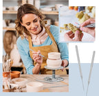 Outus 12 Pieces Clay Needle Tools Ceramic Detail Pottery Sculpture Needle Detail Modeling Clay Tool Kit